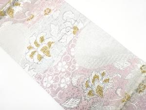 アンティーク　流水に花唐草模様織り出し袋帯（材料）